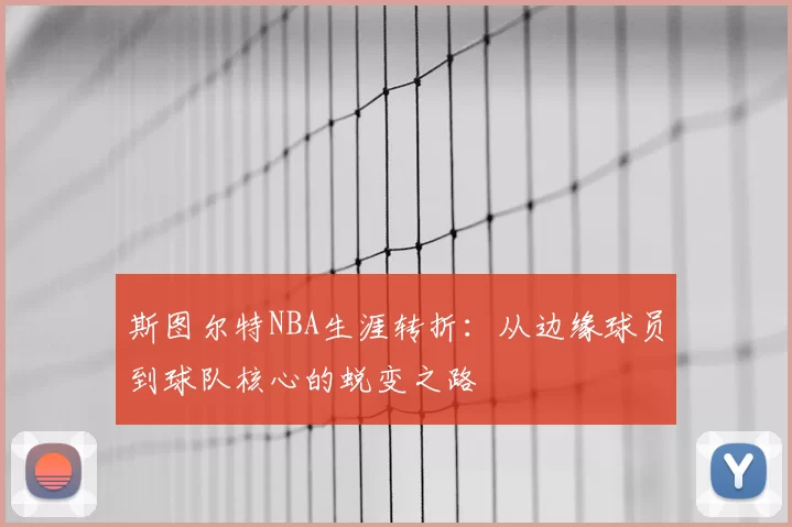 斯图尔特NBA生涯转折：从边缘球员到球队核心的蜕变之路