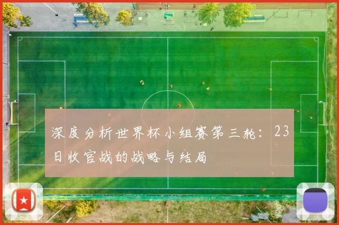 深度分析世界杯小组赛第三轮：23日收官战的战略与结局
