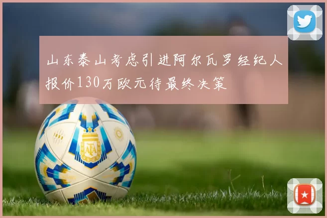 山东泰山考虑引进阿尔瓦罗经纪人报价130万欧元待最终决策